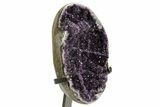 Deep-Purple Amethyst Geode With Metal Stand - Uruguay #364444-2